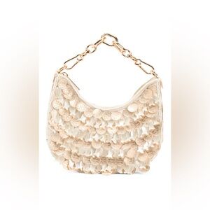 Elegant Cream Mini Bag with Gold Accents